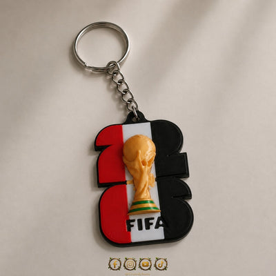 World Cup Logo Flag Keychain